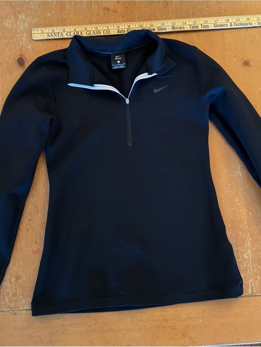 Nike Black Women's Quarter-Zip Collared long sleeve shirt